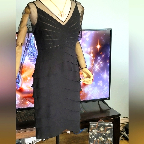 Elegant Black Layered Dress  ❗️ AP designer - Picture 6 of 16